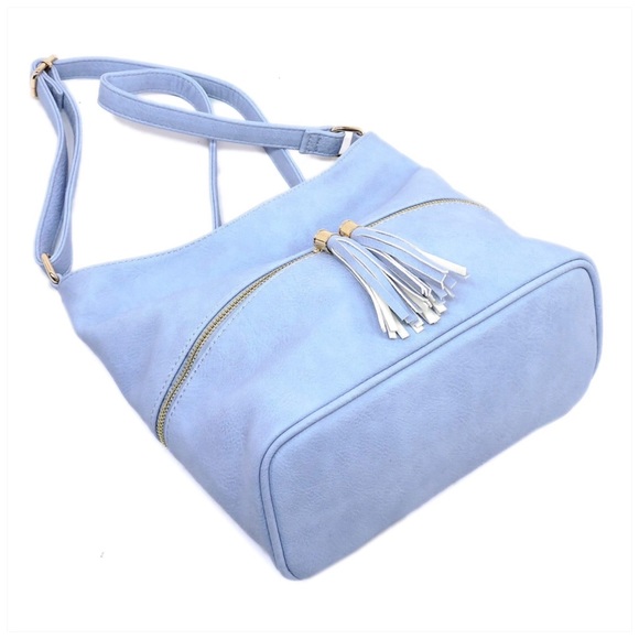 Zip Crossbody Bucket Satchel Blush - Picture 5 of 7